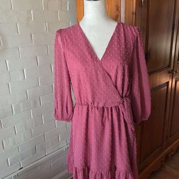 - BOHO mini dress balloon sleeves back elastic waist with back tie - Picture 7 of 10